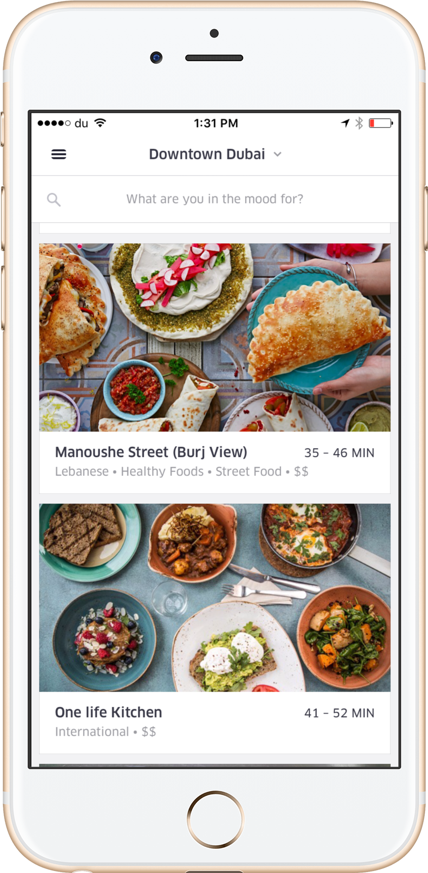 2 Choosing Food On The App - Uber Eats Dubai (1025x1915), Png Download