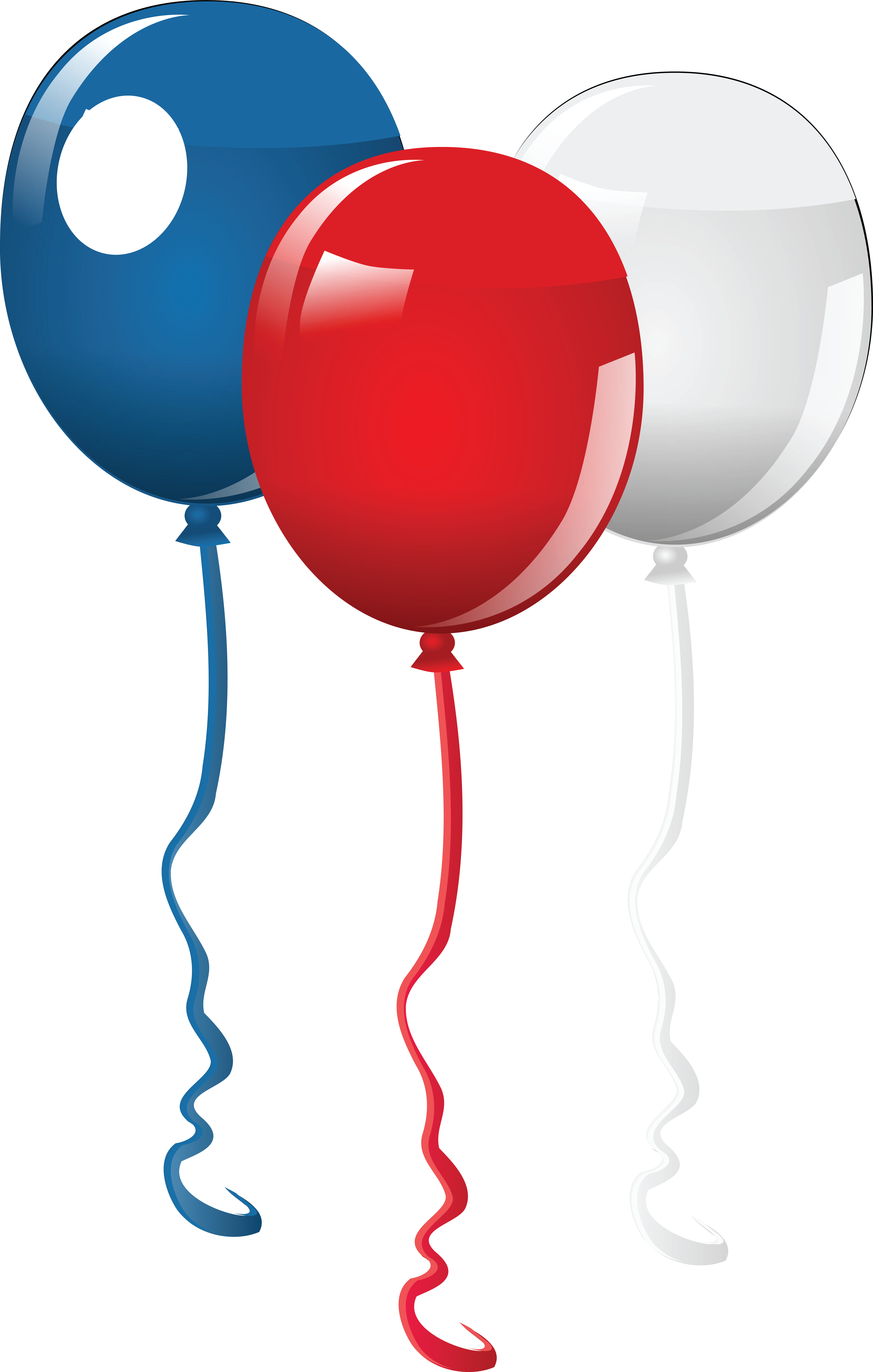 Free Clipart Of Fourth Of July Party Balloons - 4th Of July Png (4000x6288), Png Download