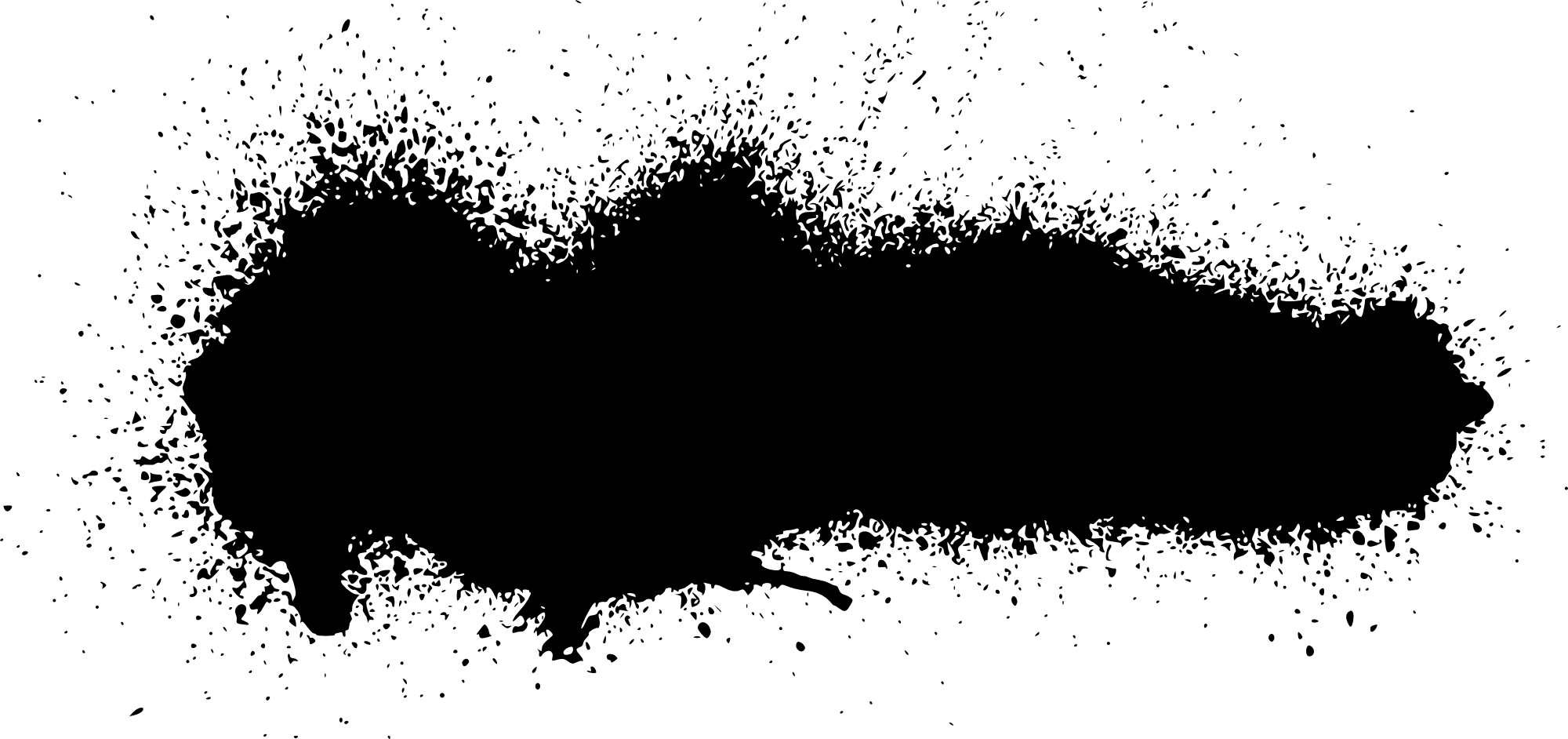 26 Grunge Spray Paint Stroke Banner - Paint (2000x942), Png Download