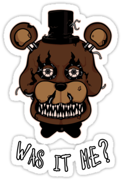 Five Nights At Freddys Fnaf Sticker Nightmare Freddy - Nightmare Foxy Slouchy V-neck Five Nights (375x360), Png Download