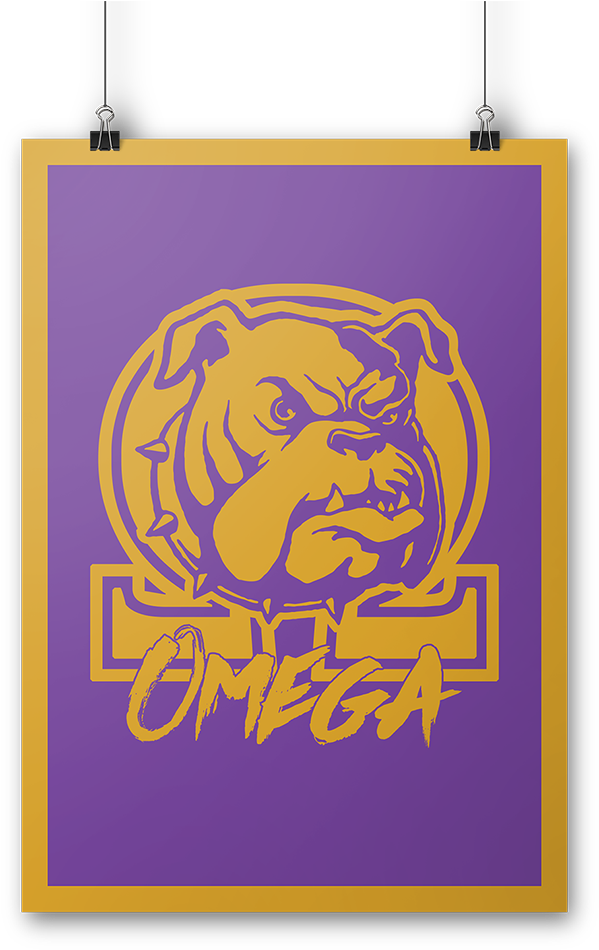 Omega Psi Phi Que Dawg Poster - Omega Psi Phi Varsity - Purple (1024x1024), Png Download