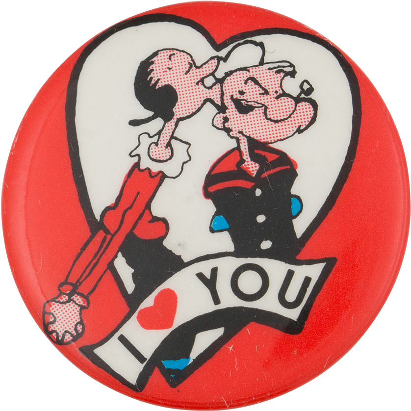 I Love You Olive Oyl And Popeye - Popeye And Olive Love (1000x963), Png Download