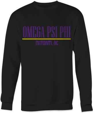 Omega Psi Phi Classic - Sweatshirt (338x600), Png Download