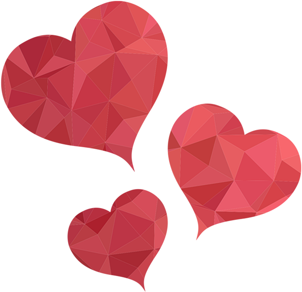 Hearts,glass Hearts,heart,pink Heart,red Hearts,poly,poly - Heart (1066x1280), Png Download