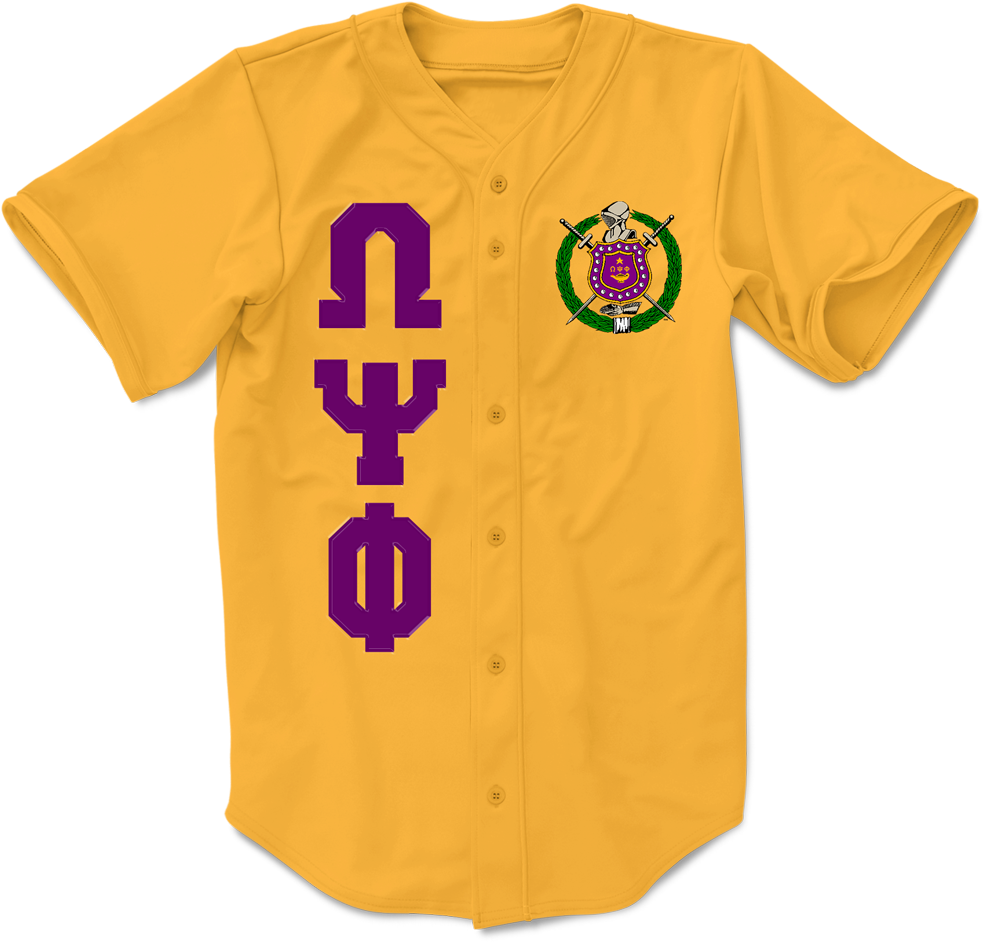 Omega Psi Phi Embroidered Greek Baseball Jersey - Omega Psi Phi (1024x1024), Png Download