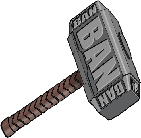 Ban Hammer Png Image Freeuse Library - Pokemon Go Ban Hammer (500x500), Png Download