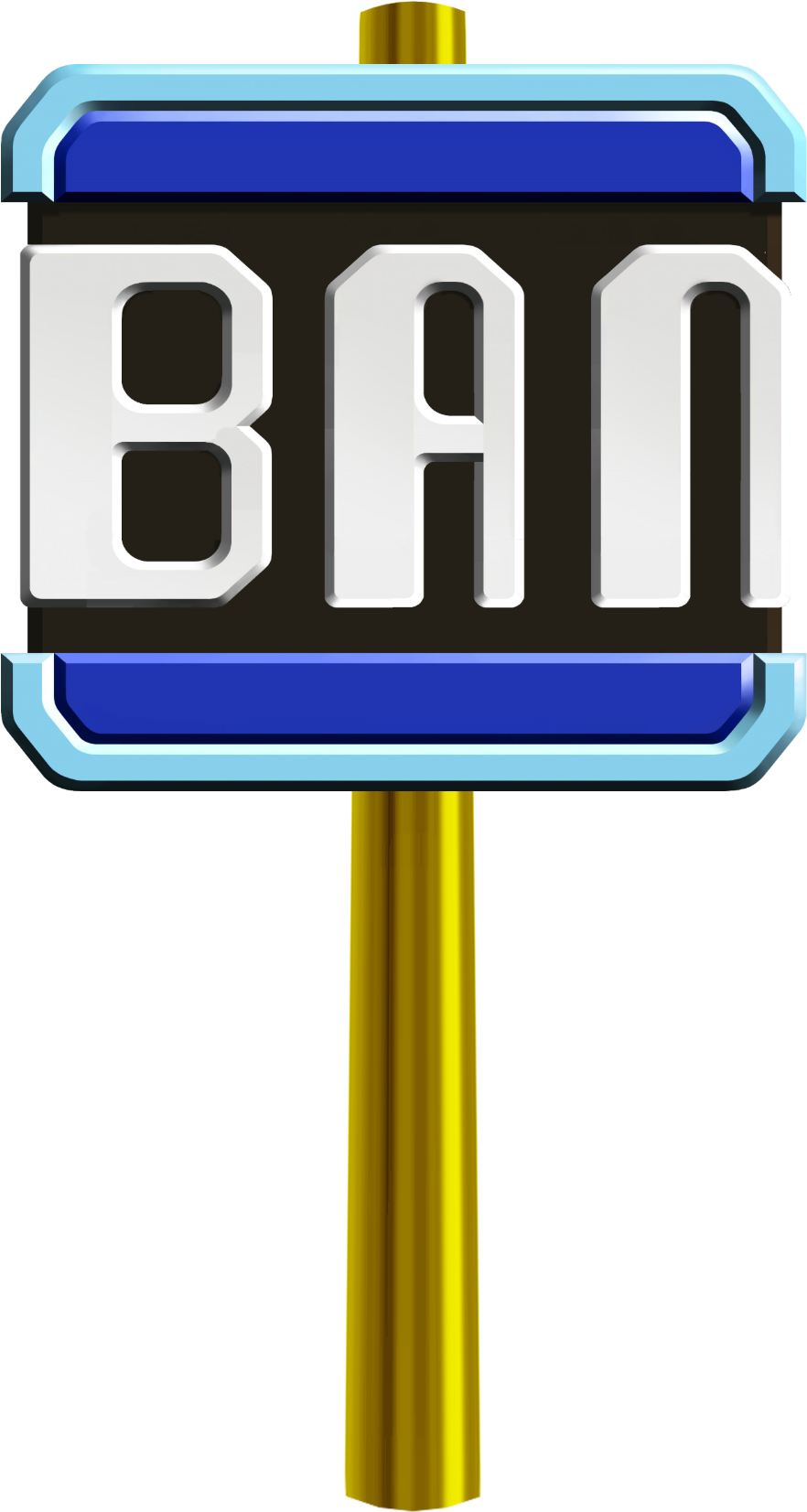 Ultimate Banhammer And Bancannon - Super Mario Bros Wii Pow (1218x1669), Png Download