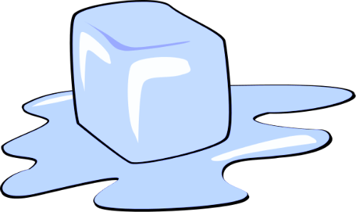 Melting Point - Clipart Ice Cube (500x298), Png Download