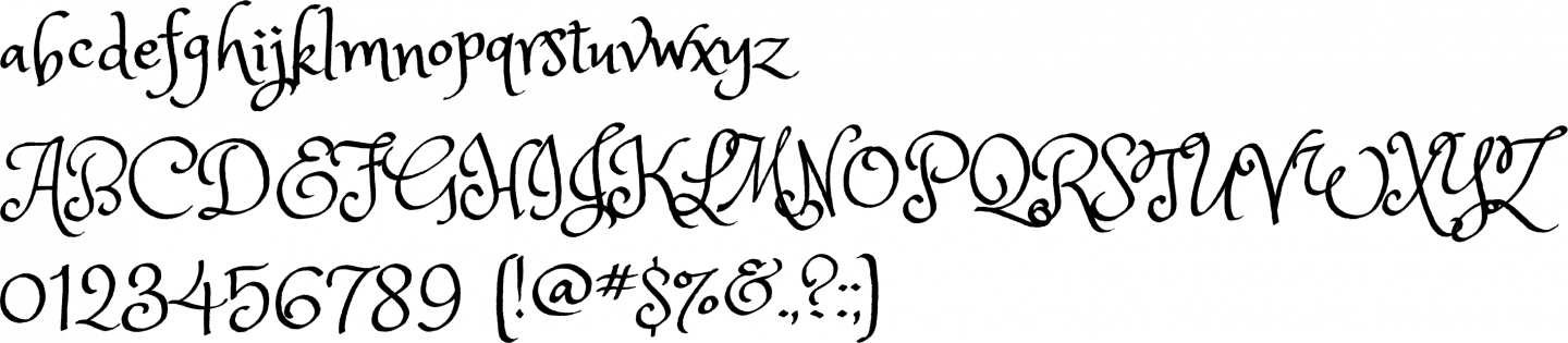 Princess Sofia Font Specimen - Calligraphy (1440x315), Png Download