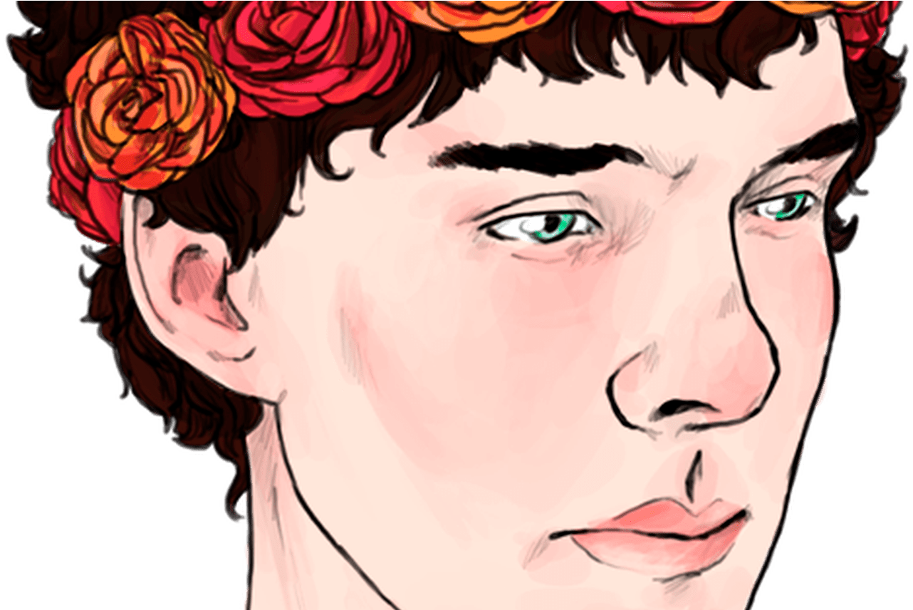 Images Of Tumblr Flower Crown Drawing - Drawing (1368x855), Png Download