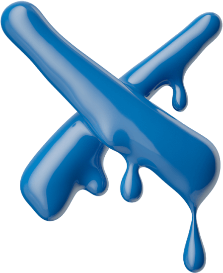 Blue 3d Liquid Melting Font - Liquid (595x595), Png Download