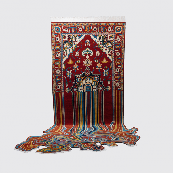 Faig Ahmed's Melting Rugs - Palm Springs Museum Rug (800x799), Png Download