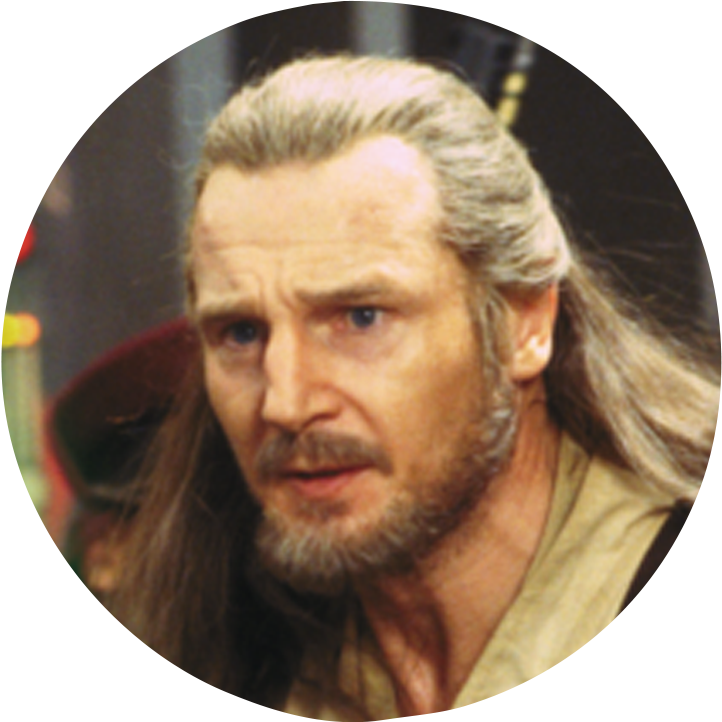 Qui-gon Jinn - Liam Neeson Star Wars (722x722), Png Download