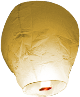 Sky Lantern White - Chinese Sky Lanterns Png (316x428), Png Download