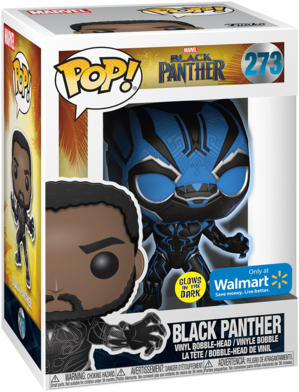 Black Panther Glow In The Dark Walmart Exclusive Funko - Black Panther Glow In The Dark Funko (480x480), Png Download