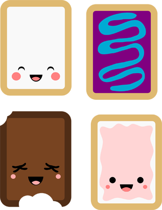Kawaii Poptarts - Pillow Pop Tart Kawaii (328x425), Png Download