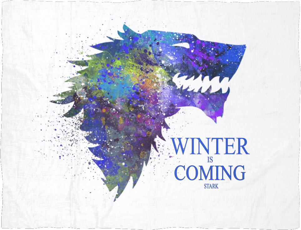Game Of Thrones Fleece Blanket Winter Is Coming (1024x1024), Png Download