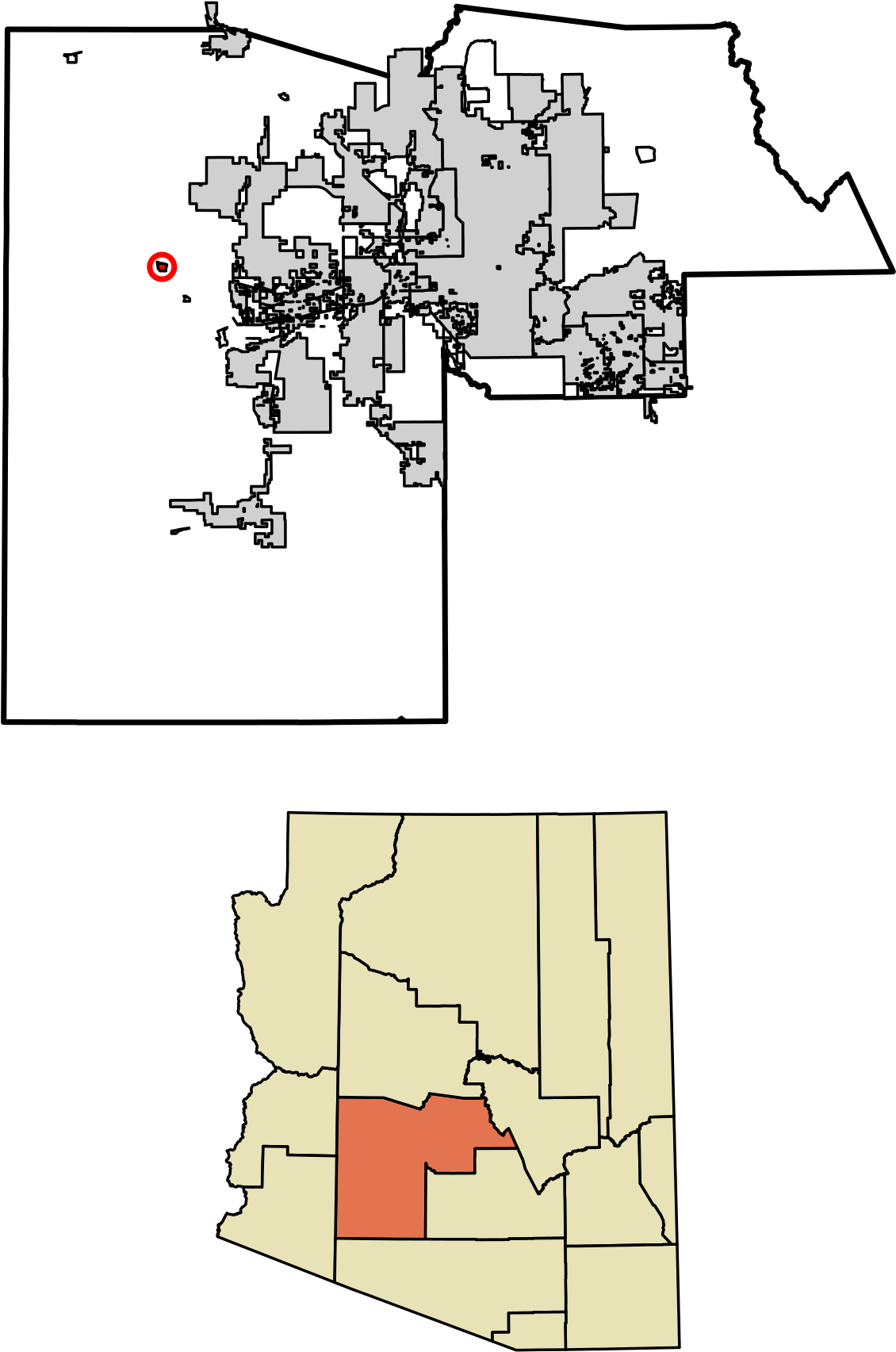 Glendale Outline On Arizona (1200x1772), Png Download
