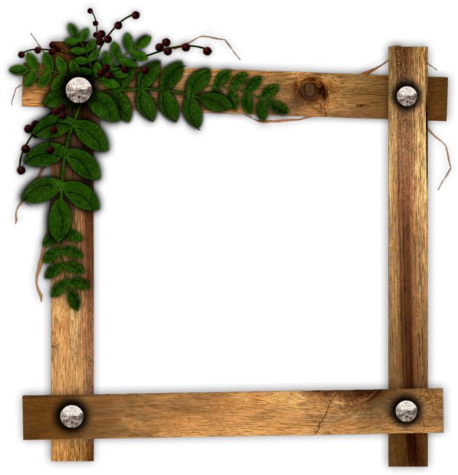 Clipart Royalty Free Stock Frame Wood Leaves Frames - Wood Frame Border Png (660x685), Png Download