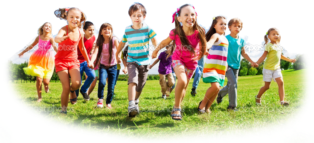Depositphotos 32010675 Kids Running Enjoying Summer - Barnen Är Vår Framtid (1019x476), Png Download