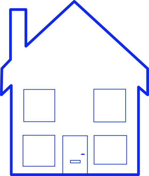 House Outline Clip Art (504x597), Png Download