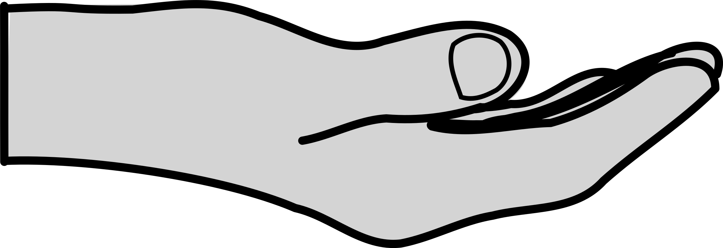 Hands - Hand Vector (2400x825), Png Download