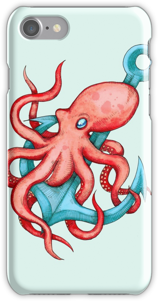 Octopus & Anchor Iphone 7 Snap Case - Shadowhunter Phone Case Jace (750x1000), Png Download