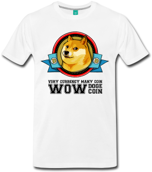 New Dogecoin Meme Wow Doge Meme Dogecoin T Shirt Spreadshirt - Last Shot 14s Shirt (378x378), Png Download