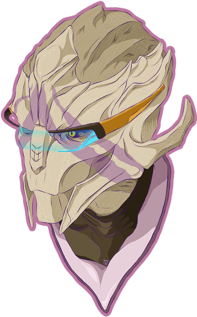 Drew The New Space Wife - Mass Effect (450x750), Png Download