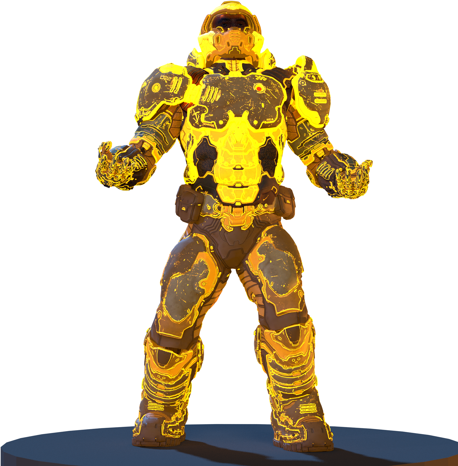 Doom God [render] Doom - 2016 Doom Transparent (1920x1971), Png Download