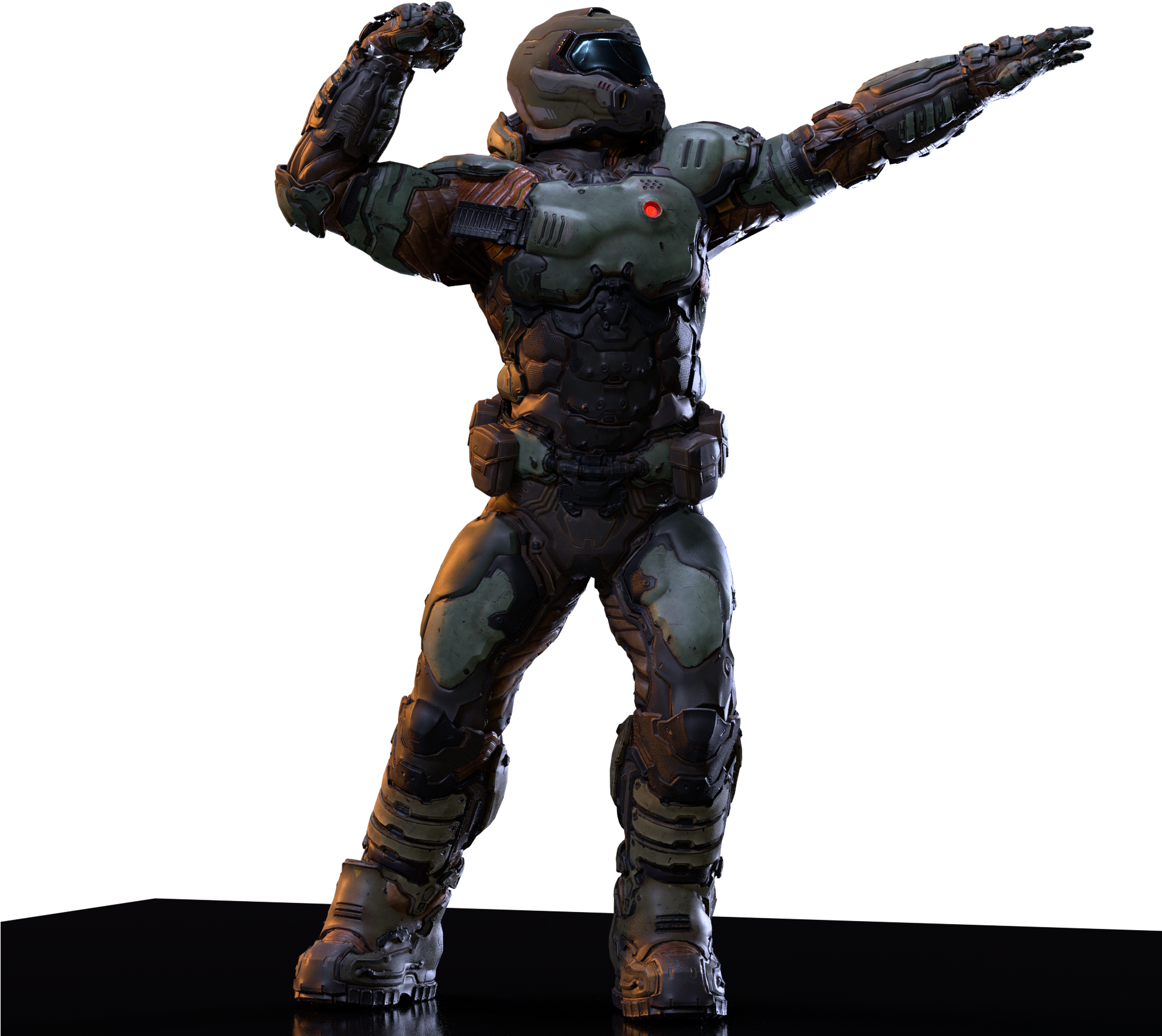 Jpg Black And White Stock Champion Render - Doom Render (1920x1883), Png Download