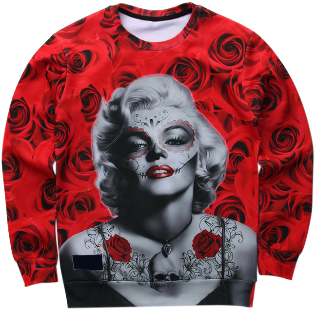 Mens Marilyn Monroe Sweatshirt (800x800), Png Download