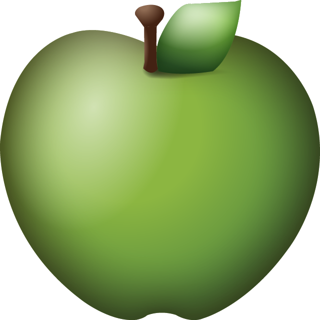 Download Ai File - Green Apple Emoji Png (640x640), Png Download