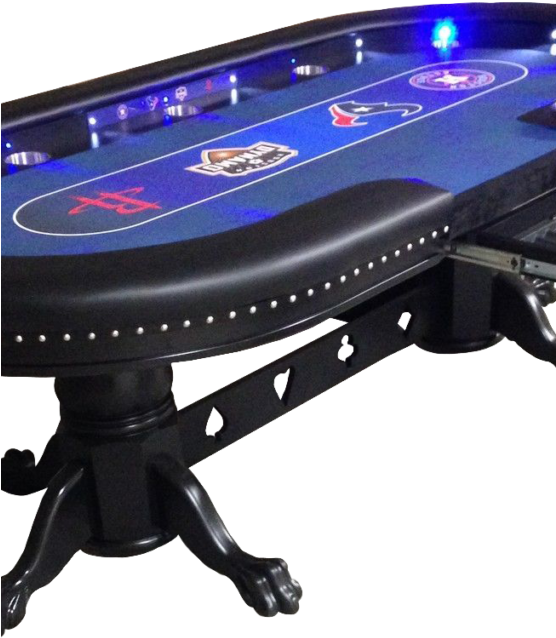 Customize Your Poker Tables With Lights - Poker Table (555x710), Png Download