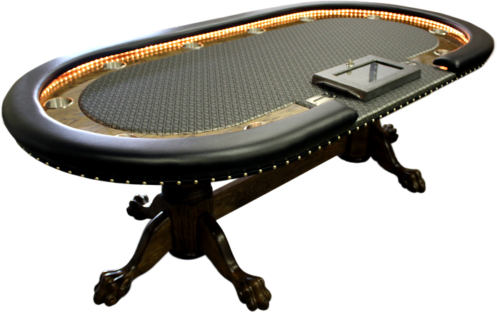 Led Rope Lights, Custom Poker Table, Claw Feet, Metal - Poker Table (738x479), Png Download