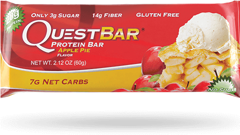 Quest Protein Bar Apple Pie - Quest Protein Bars - Apple Pie - Single Bar (472x273), Png Download
