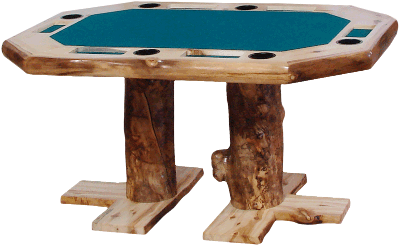 Aspen Log Rectangular Poker Table - Poker Table (800x748), Png Download