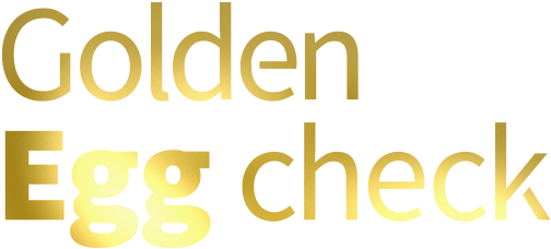 Golden Egg Check (600x278), Png Download