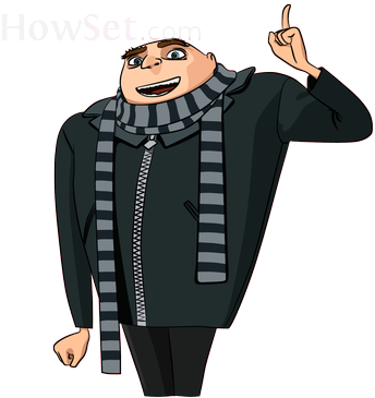 How To Make Felonius Gru - Despicable Me Gru Clip Art (370x370), Png Download