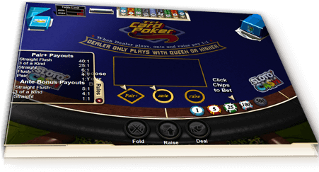 3 Card Poker Table - Poker Table (450x317), Png Download