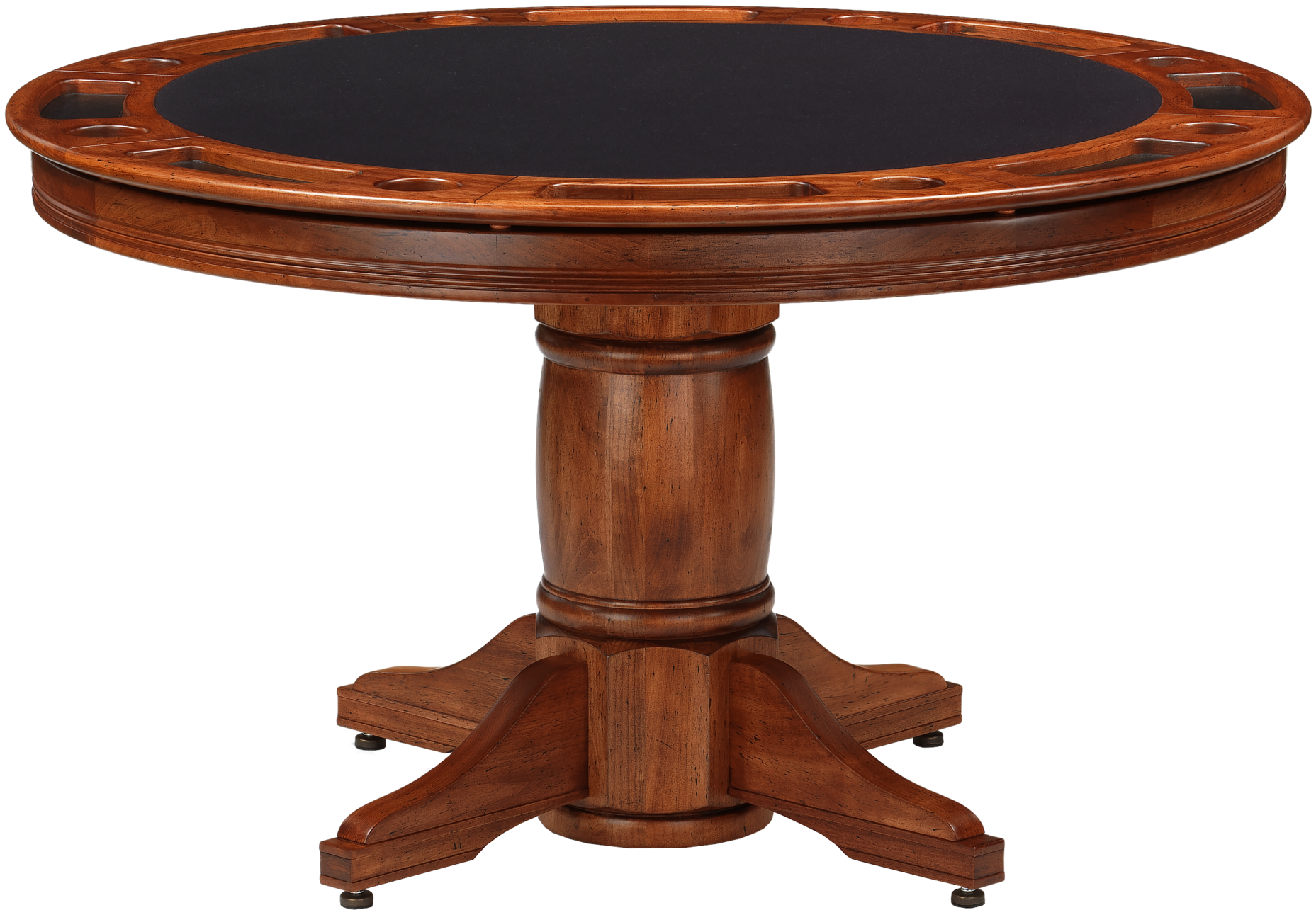 Convertible Poker & Dining Table Algonquin By Darafeev - Bordeaux Pedestal Round Expandable Dining Table (2048x2048), Png Download