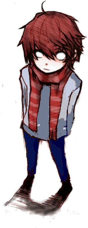The Herobrine - Anime Chibi Guy (380x800), Png Download