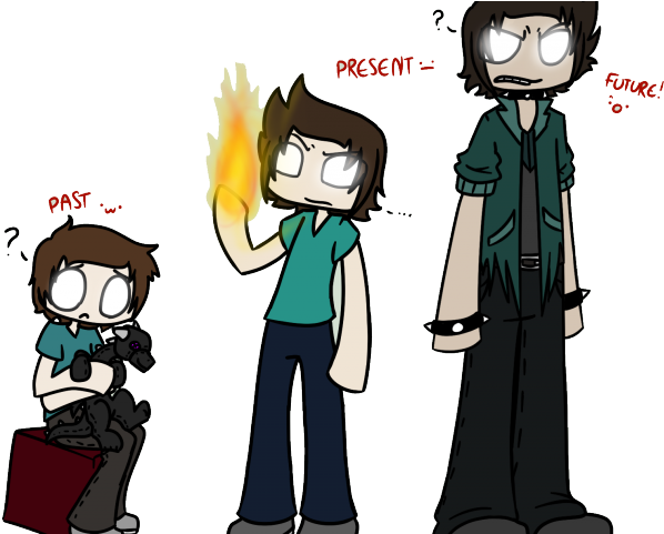 Original - Minecraft Herobrine Anime Fanart (640x480), Png Download