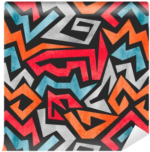 Watercolor Graffiti Seamless Pattern - Wallpaper (400x400), Png Download