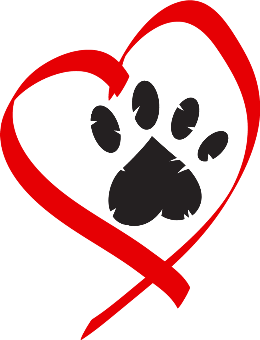 Banner Free Download Dog Paw Heart Clipart - Paw Print Heart Transparent (1200x1200), Png Download
