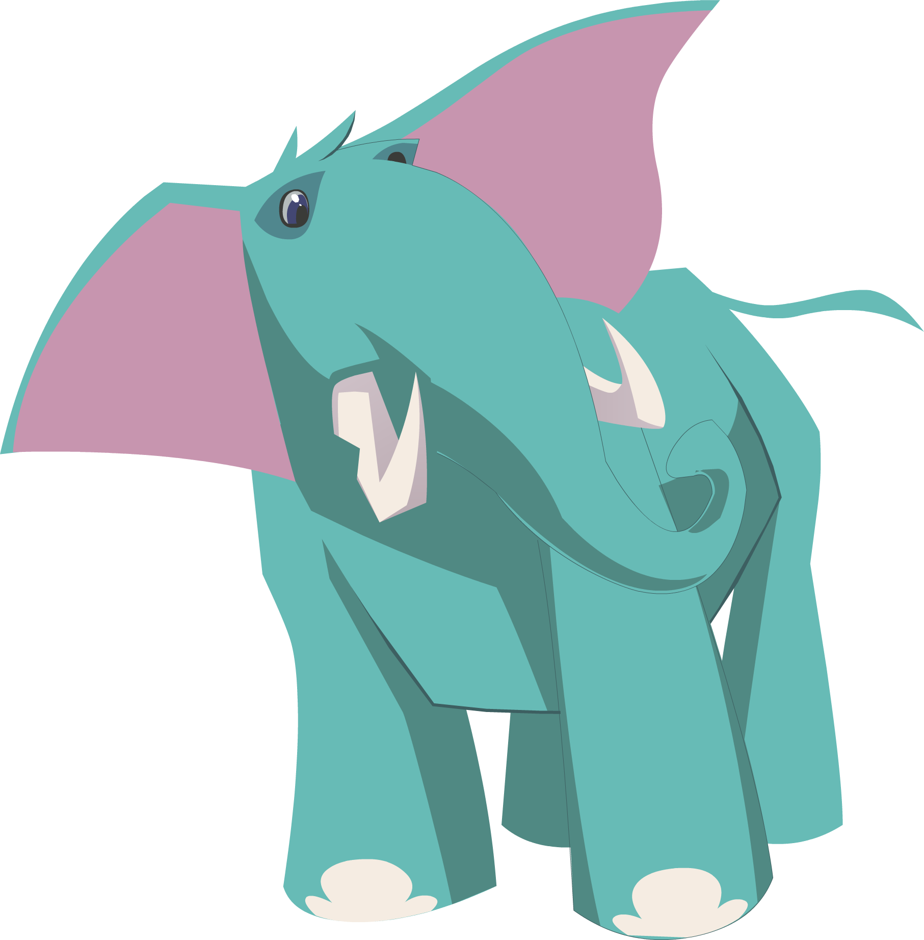 Blue Elephant - Animal Jam Elephant (1813x1843), Png Download