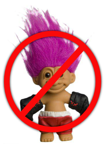 Give Trolls A Time Out - No Trolls (471x529), Png Download