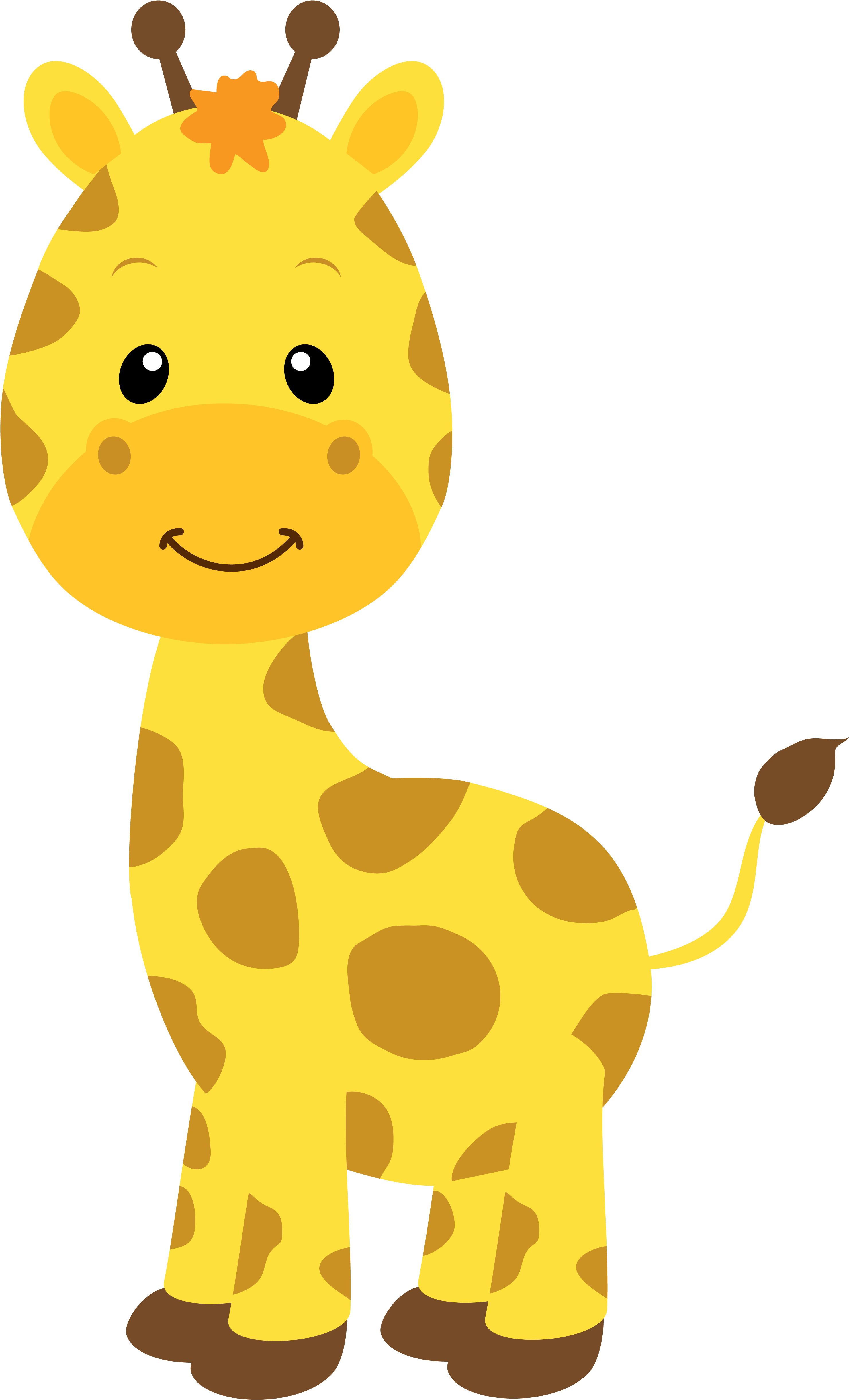 Happy Giraffe Day Valentine Clipart - Jirafa Infantil (3242x5000), Png Download