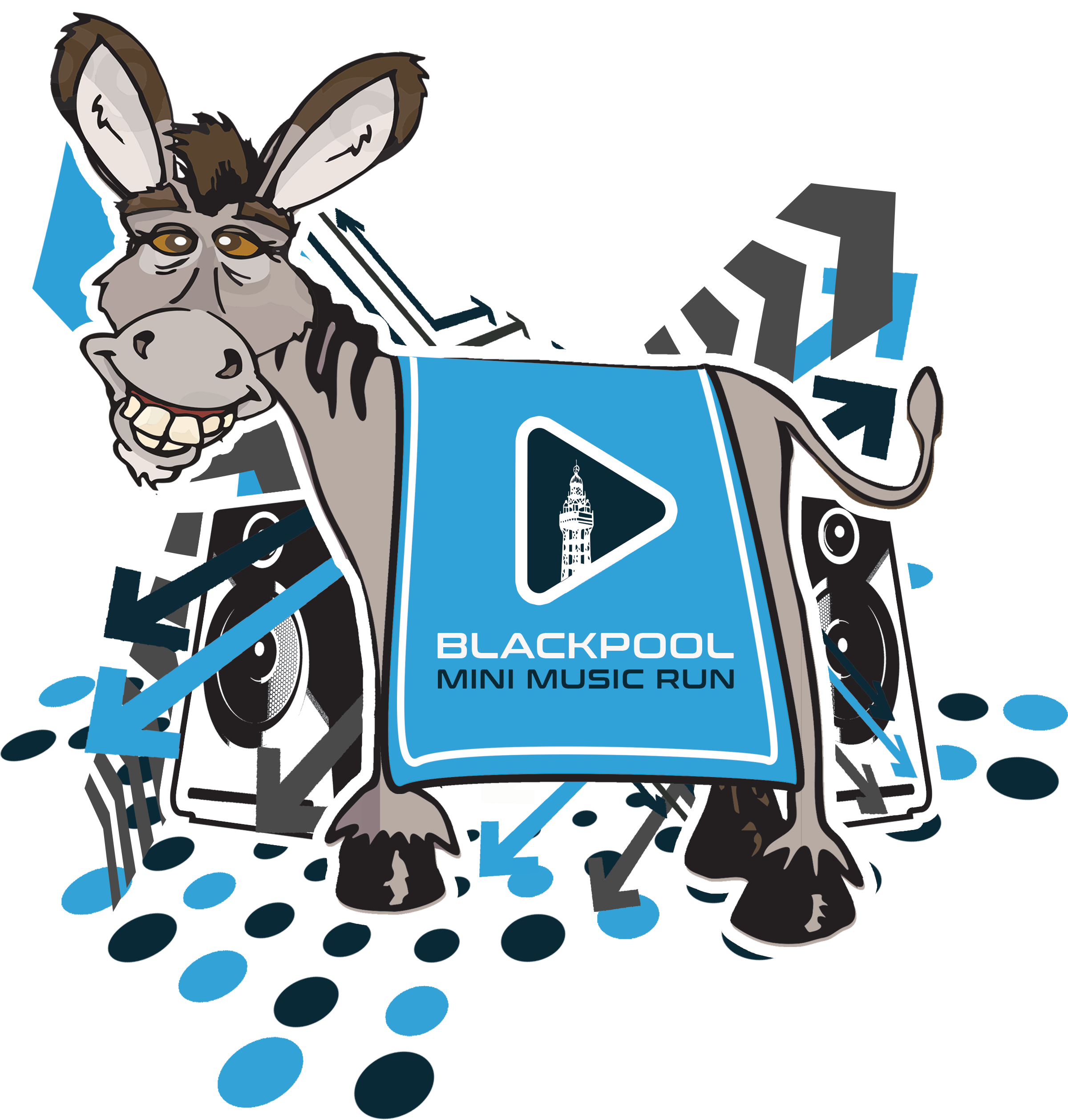 Blackpool Music Run > Home > Blackpool Kids Donkey - Cartoon (2400x2518), Png Download