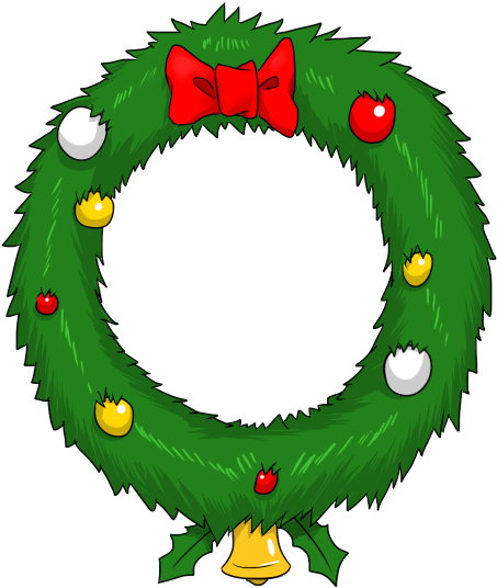 Clipart Black And White For Your Website Clipartmonk - Christmas Wreath Animation (481x572), Png Download